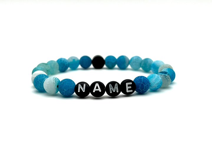 Armband Chalcedon blau - Bracelettery