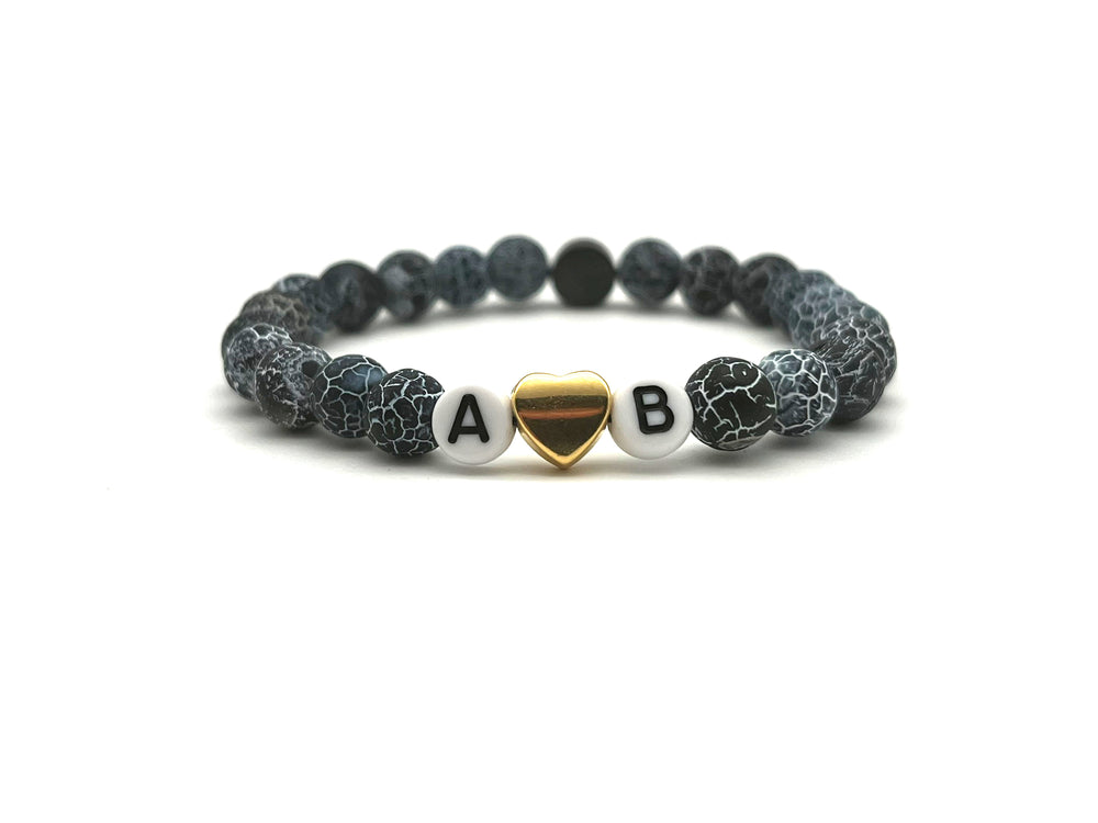 Armband Chalcedon schwarz - Bracelettery