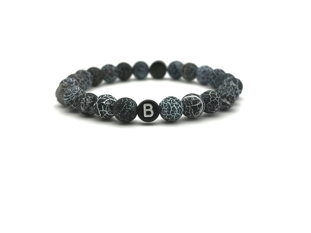 Armband Chalcedon schwarz - Bracelettery