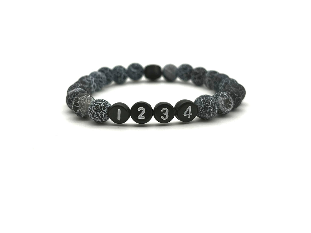 Armband Chalcedon schwarz - Bracelettery