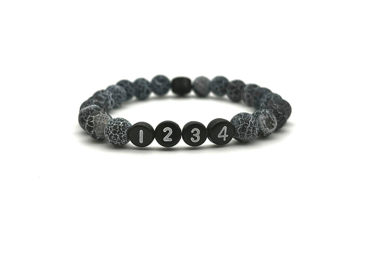 Armband Chalcedon schwarz - Bracelettery