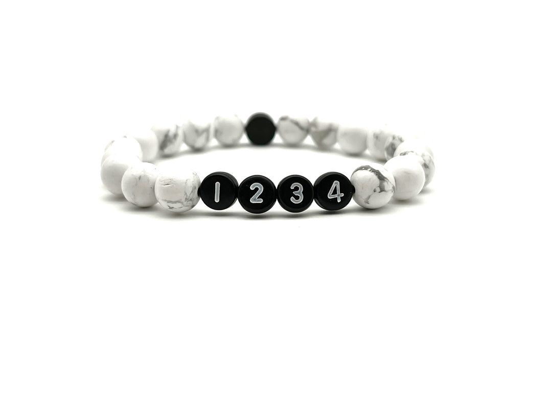 Armband Howlith weiss - Bracelettery