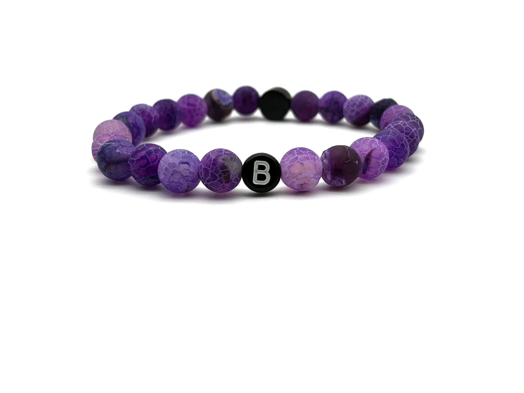 Armband Chalcedon lila - Bracelettery