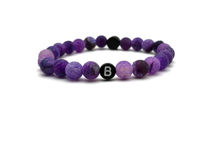 Armband Chalcedon lila - Bracelettery