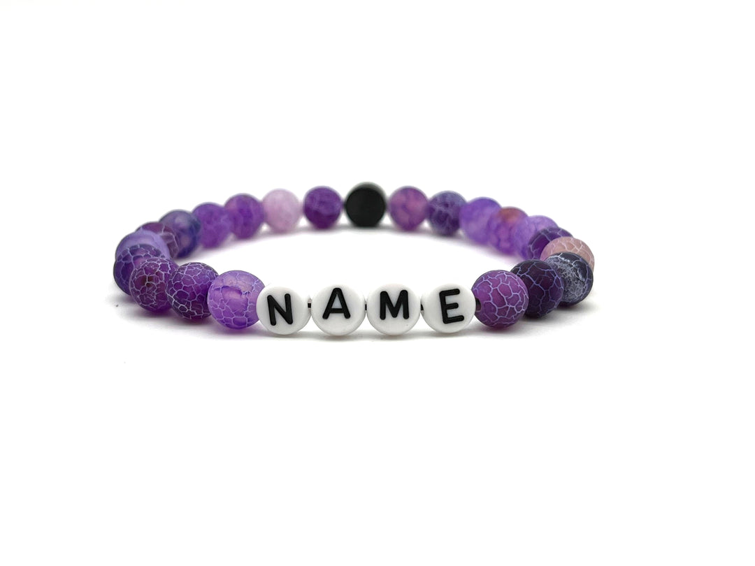 Armband Chalcedon lila - Bracelettery