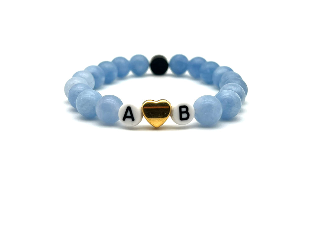 Armband Jade aquamarin - Bracelettery