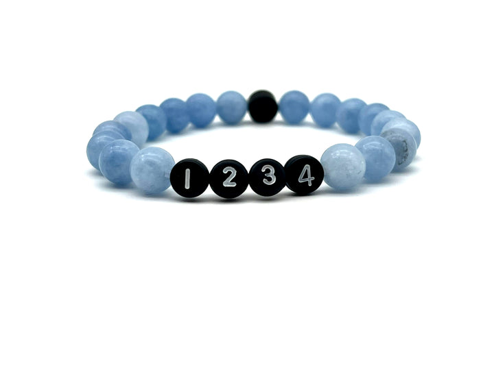 Armband Jade aquamarin - Bracelettery