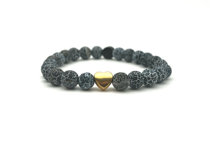 Armband Chalcedon schwarz - Bracelettery