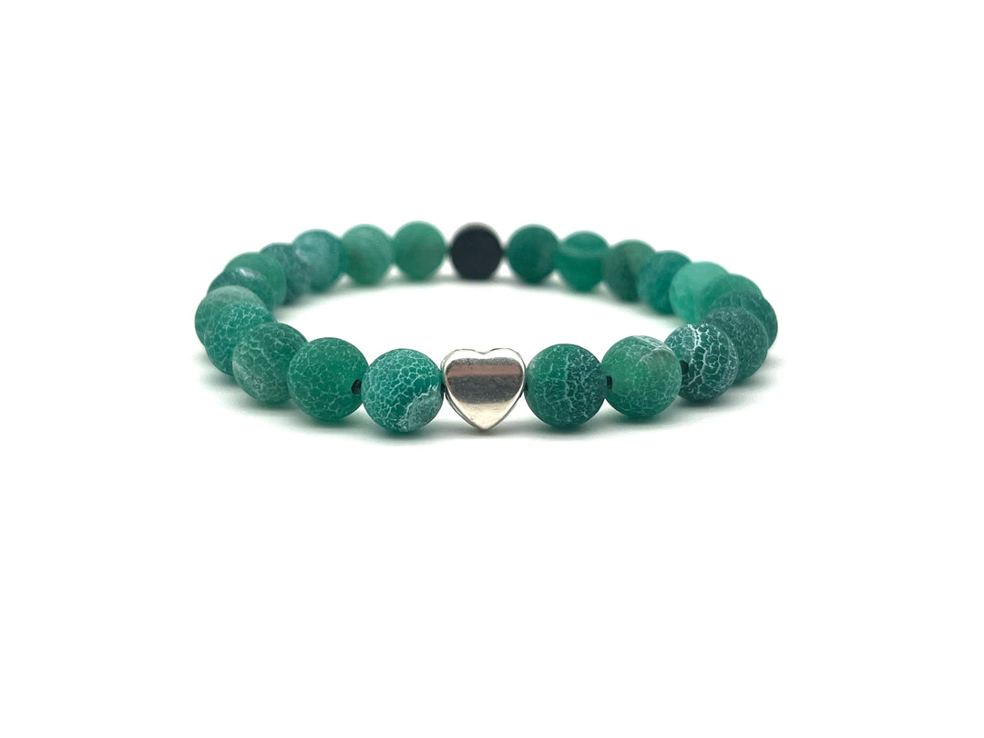 Armband Chalcedon grün - Bracelettery