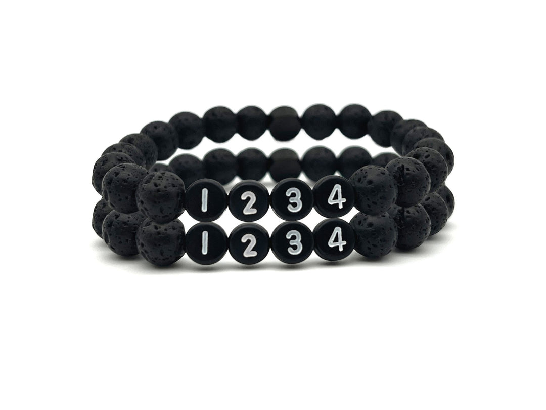 Partnerarmband Doppelpack Lavastein - Bracelettery