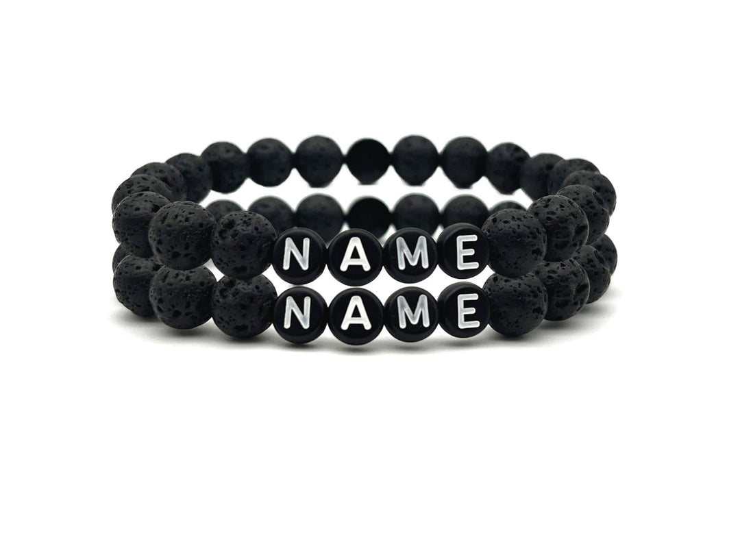 Partnerarmband Doppelpack Lavastein - Bracelettery