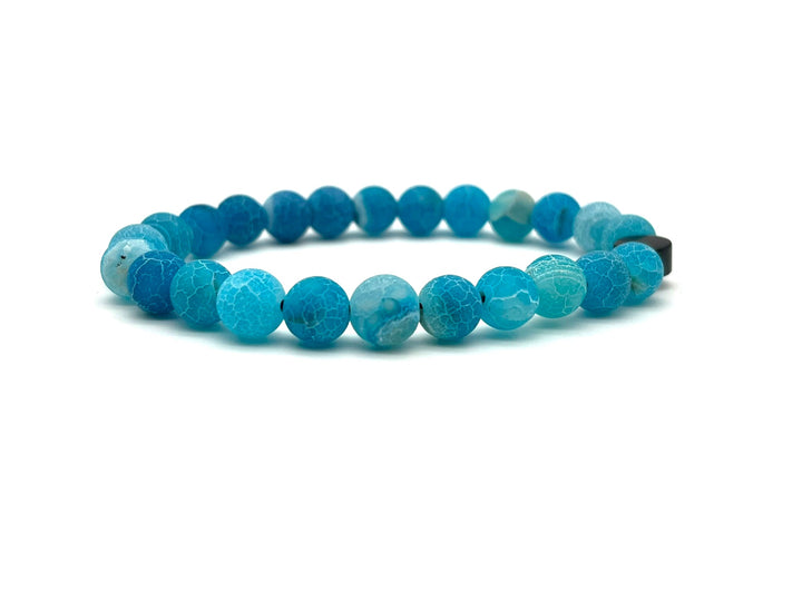 Armband Chalcedon blau - Bracelettery