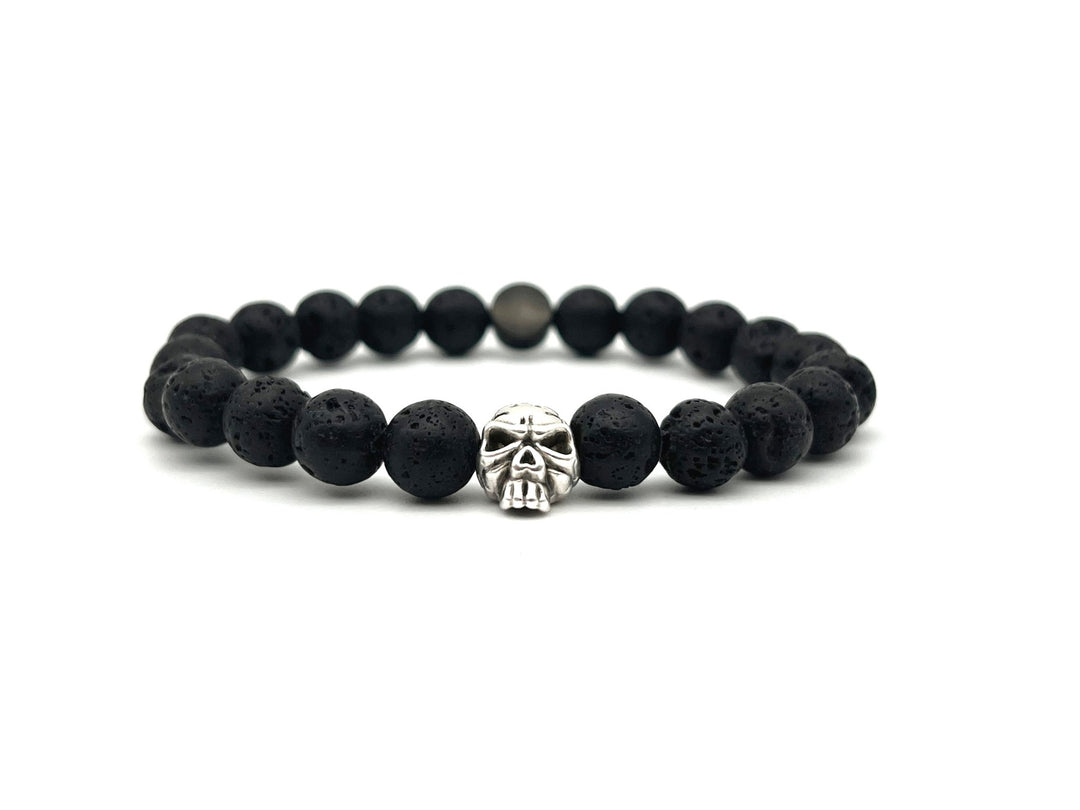 Armband Lavastein Totenkopf - Bracelettery