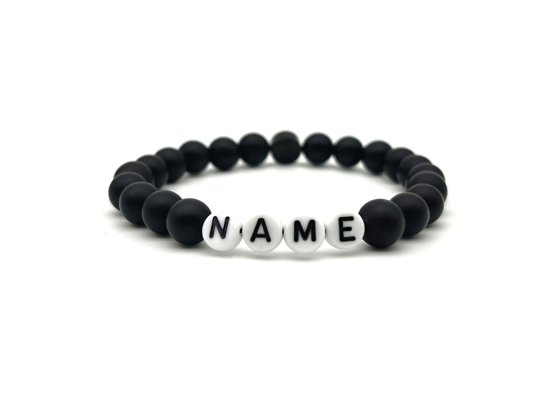 Partnerarmband Onyx Name - Bracelettery