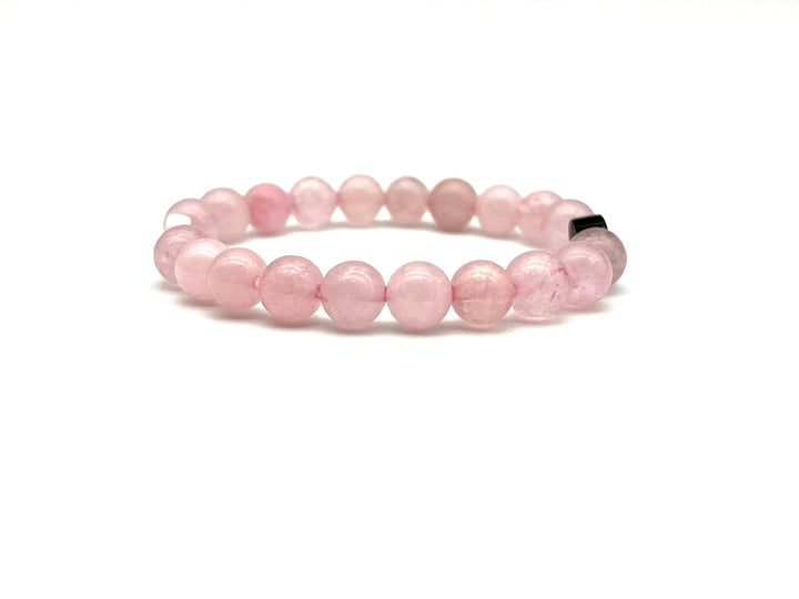 Partnerarmband Quarz pink Buchstabe - Bracelettery #farbe_weiss