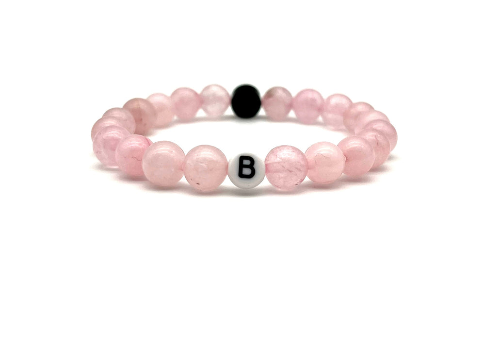 Partnerarmband Quarz pink Buchstabe - Bracelettery